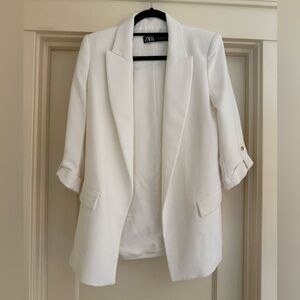 Zara Women's White Blazer